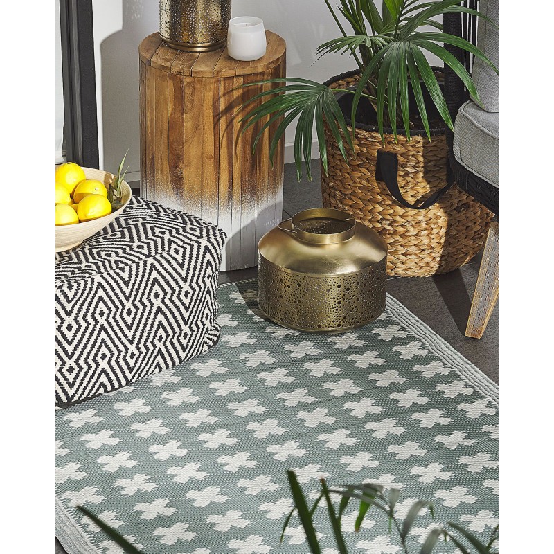 Dywan zewnętrzny 90 x 180 cm zielony ROHTAK