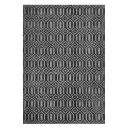 Dywan wiskozowy 140 x 200 cm szary ADATEPE