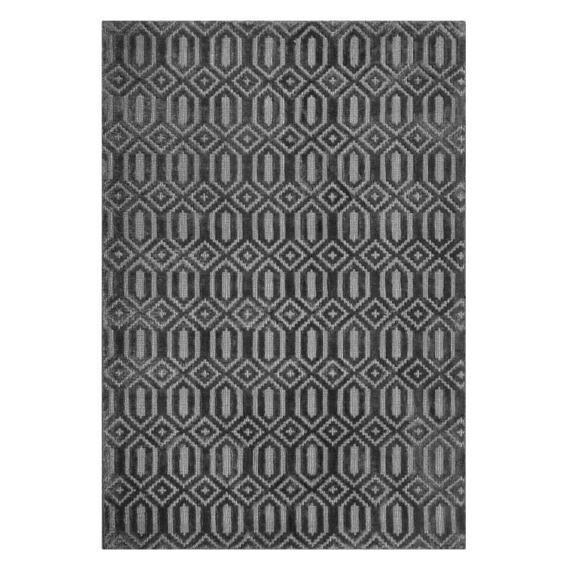 Dywan wiskozowy 140 x 200 cm szary ADATEPE