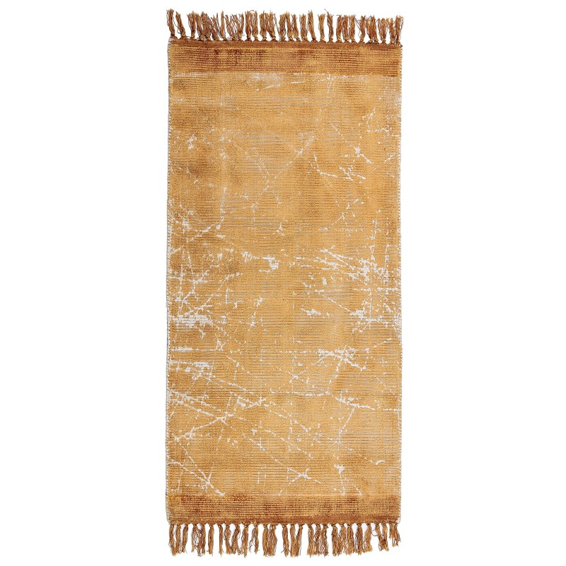 Dywan z wiskozy 80 x 150 cm pomarańczowy HANLI