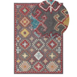 Dywan wełniany 140 x 200 cm wielokolorowy FINIKE