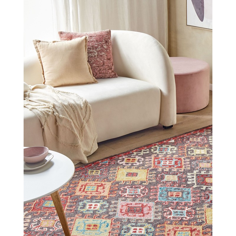 Dywan wełniany 140 x 200 cm wielokolorowy FINIKE