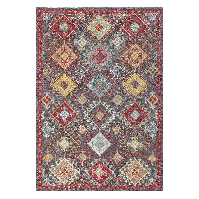 Dywan wełniany 140 x 200 cm wielokolorowy FINIKE