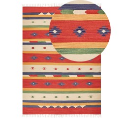 Dywan bawełniany kilim 140 x 200 cm wielokolorowy ALAPARS