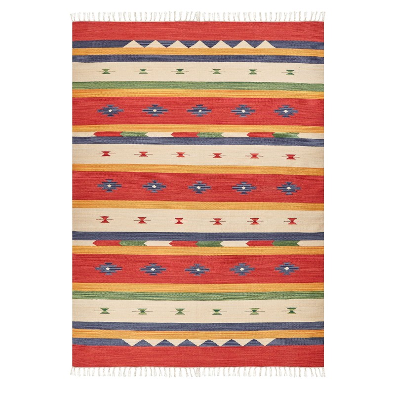 Dywan bawełniany kilim 140 x 200 cm wielokolorowy ALAPARS