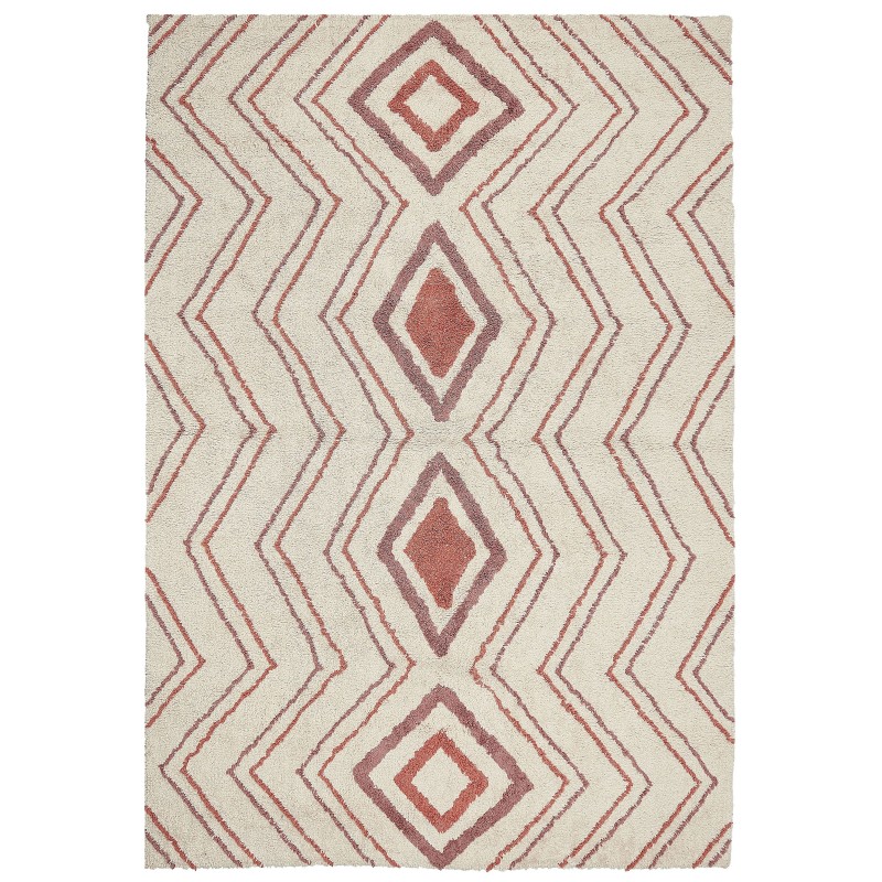 Dywan bawełniany 160 x 230 cm beżowo-różowy KASTAMONU