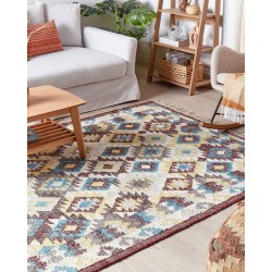 Dywan z juty 160 x 230 cm wielokolorowy FENER
