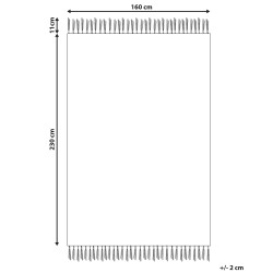 Dywan z juty 160 x 230 cm wielokolorowy FENER