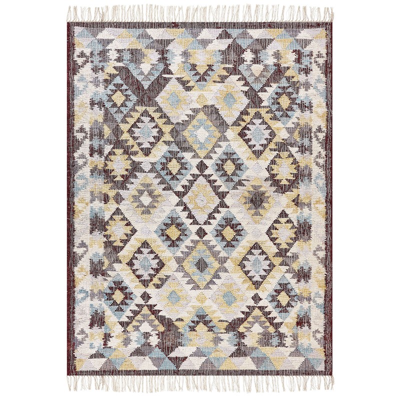 Dywan z juty 160 x 230 cm wielokolorowy FENER