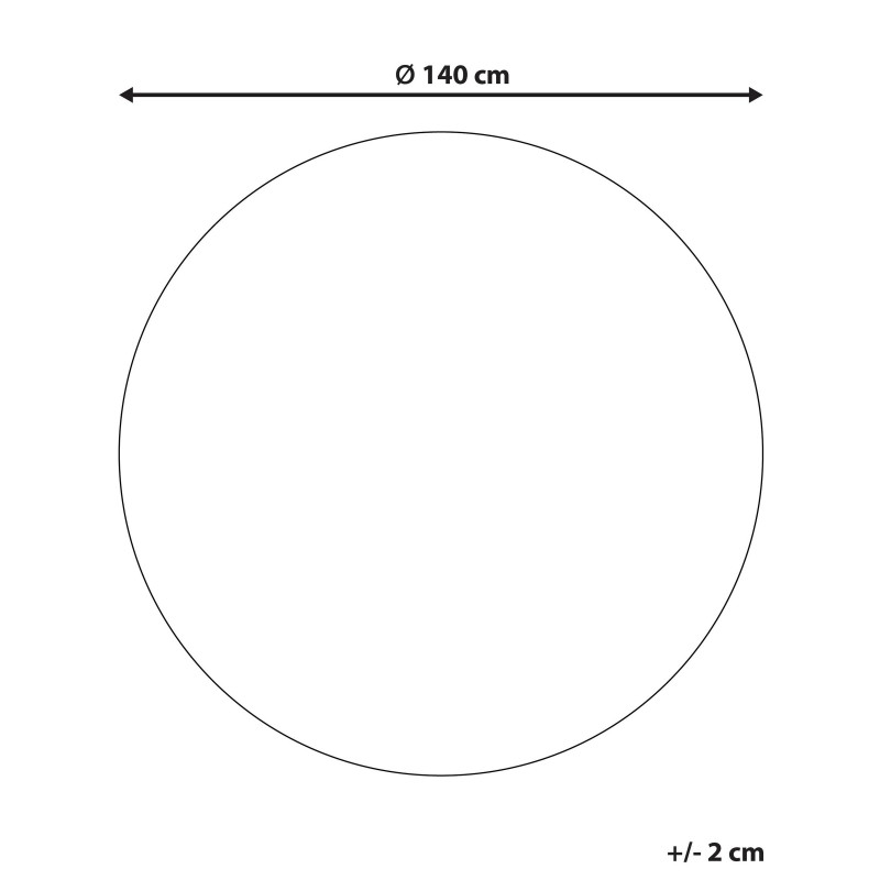 Dywan okrągły z juty ⌀ 140 cm beżowo-czarny HOVIT