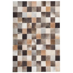 Dywan patchwork skórzany 160 x 230 cm wielokolorowy SOKE