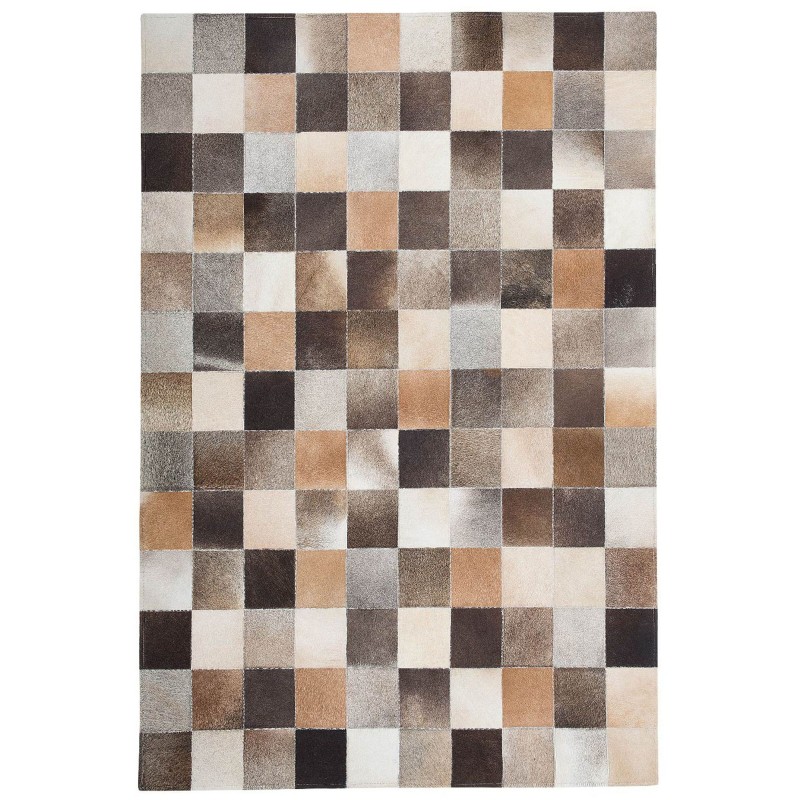 Dywan patchwork skórzany 160 x 230 cm wielokolorowy SOKE