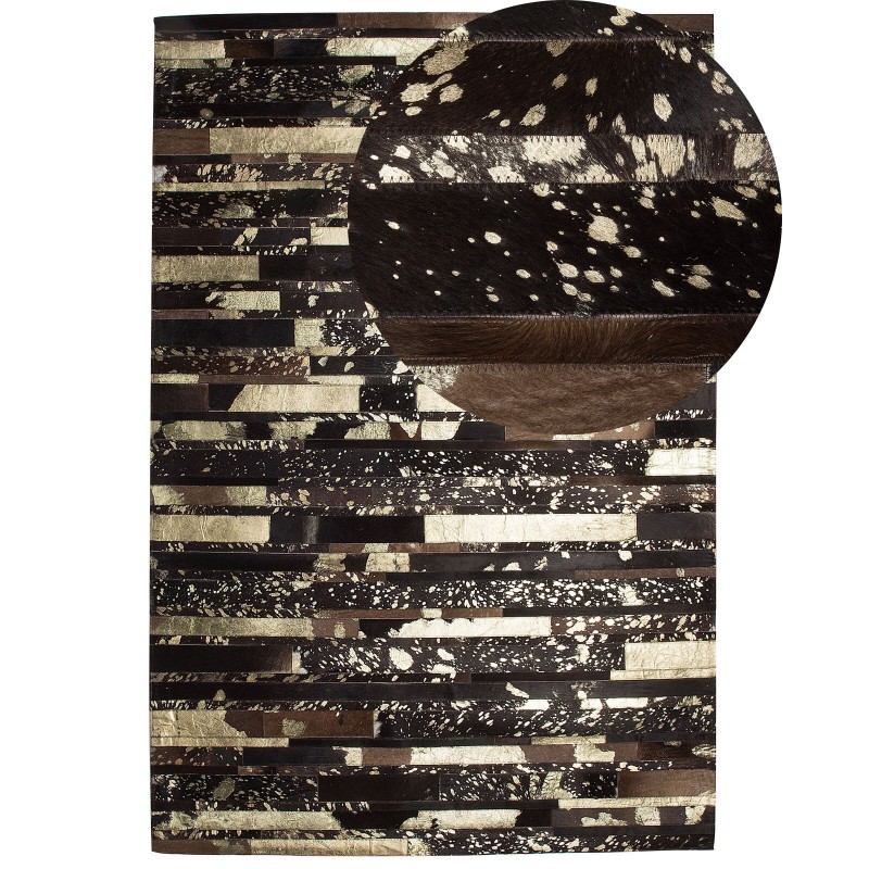 Dywan skórzany 160 x 230 cm brązowy ARTVIN