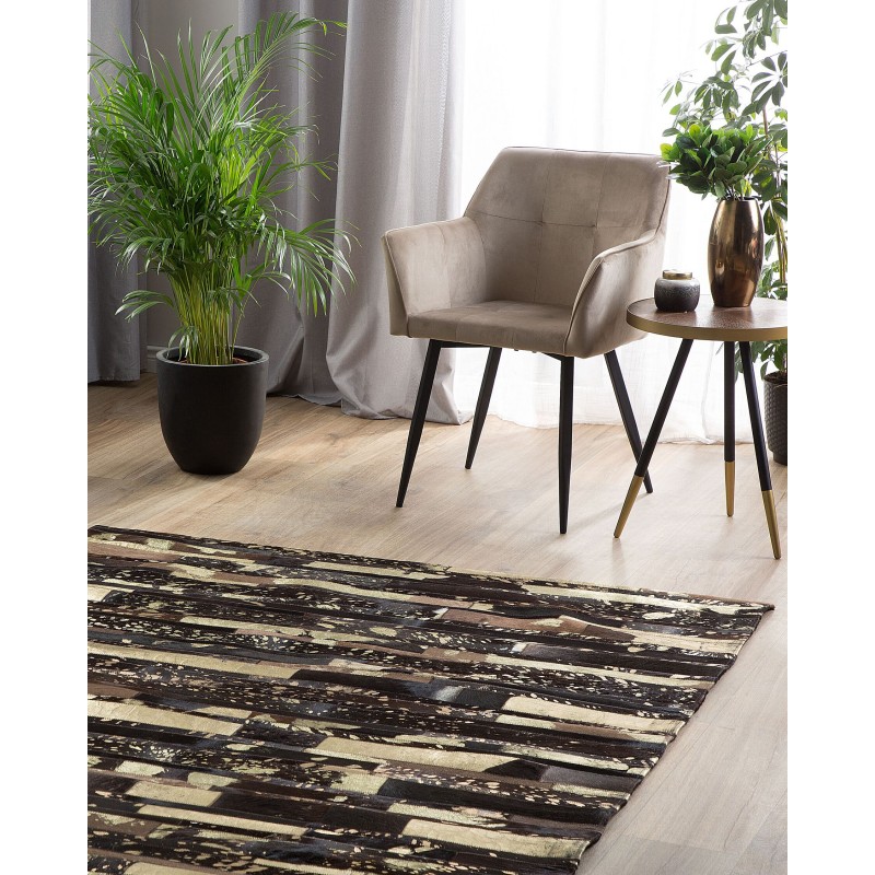 Dywan skórzany 160 x 230 cm brązowy ARTVIN