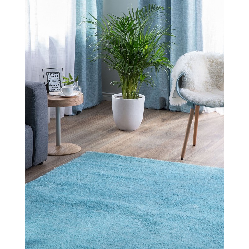Dywan shaggy 140 x 200 cm niebieski DEMRE