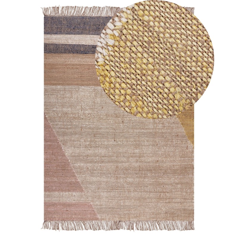 Dywan z juty 140 x 200 cm brązowy SAMLAR