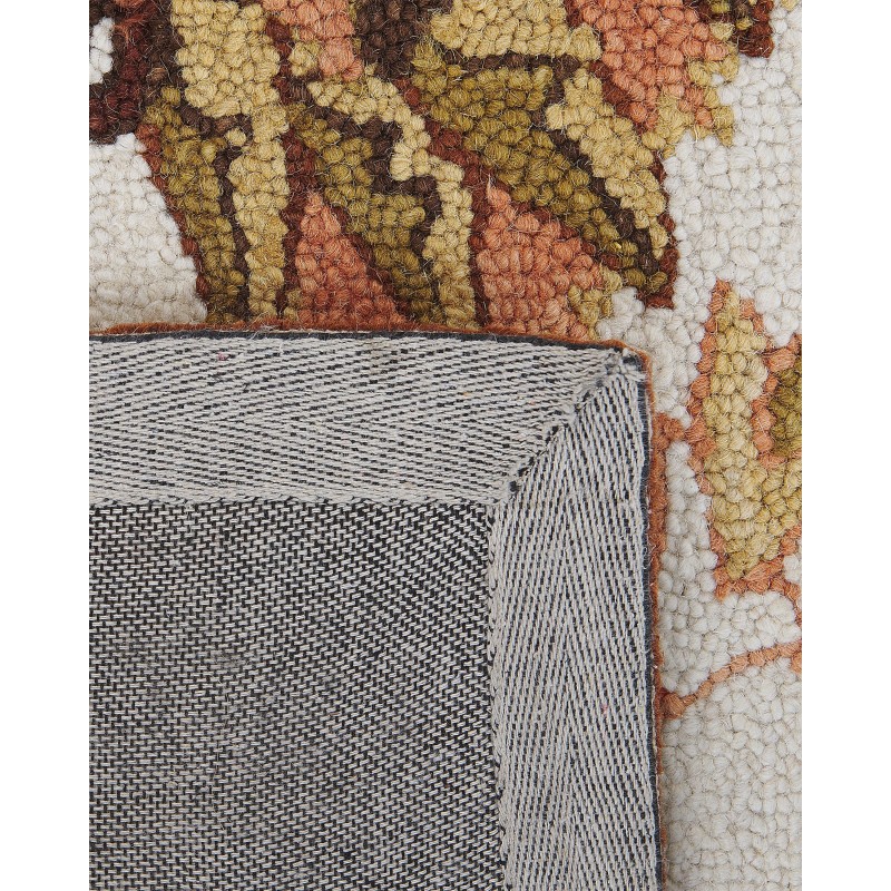 Dywan wełniany 200 x 200 cm beżowo-brązowy EZINE