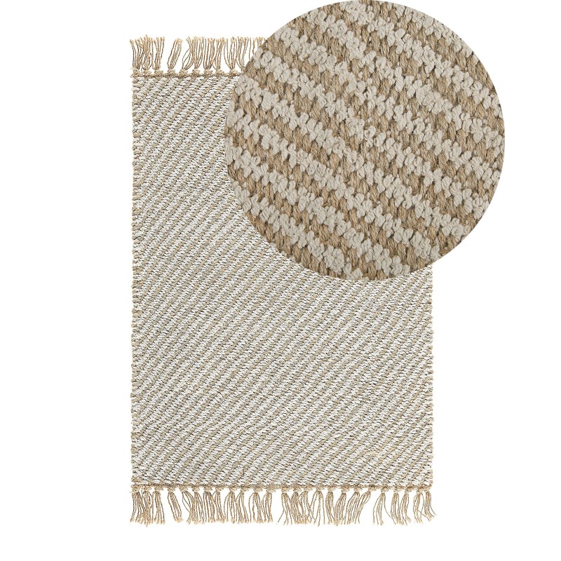 Dywan z juty 50 x 80 beżowy ALADAG