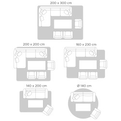 Dywan z juty 50 x 80 beżowy ALADAG