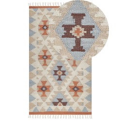 Dywan bawełniany kilim 80 x 150 cm wielokolorowy DILIJAN