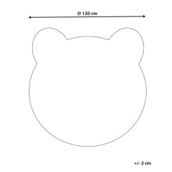 Dywan dziecięcy miś ⌀ 120 cm brązowy COLARGOL