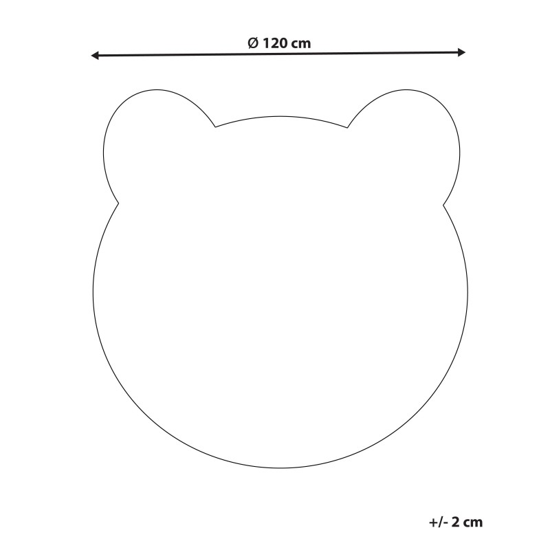 Dywan dziecięcy miś ⌀ 120 cm brązowy COLARGOL