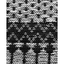 Dywan skórzany 80 x 150 cm czarny z beżowym SOKUN