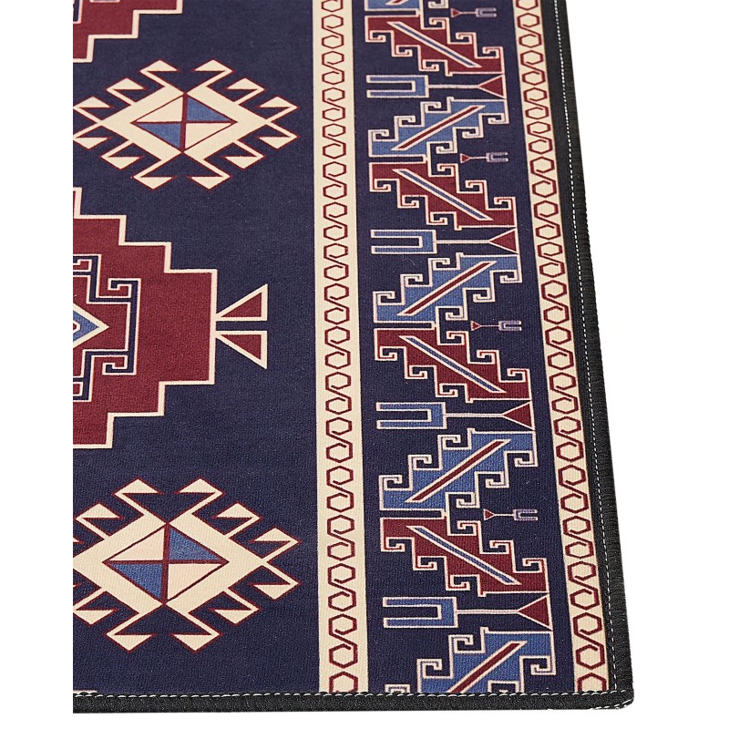 Dywan 80 x 300 cm niebiesko-czerwony KANGAL