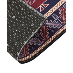 Dywan 80 x 300 cm niebiesko-czerwony KANGAL