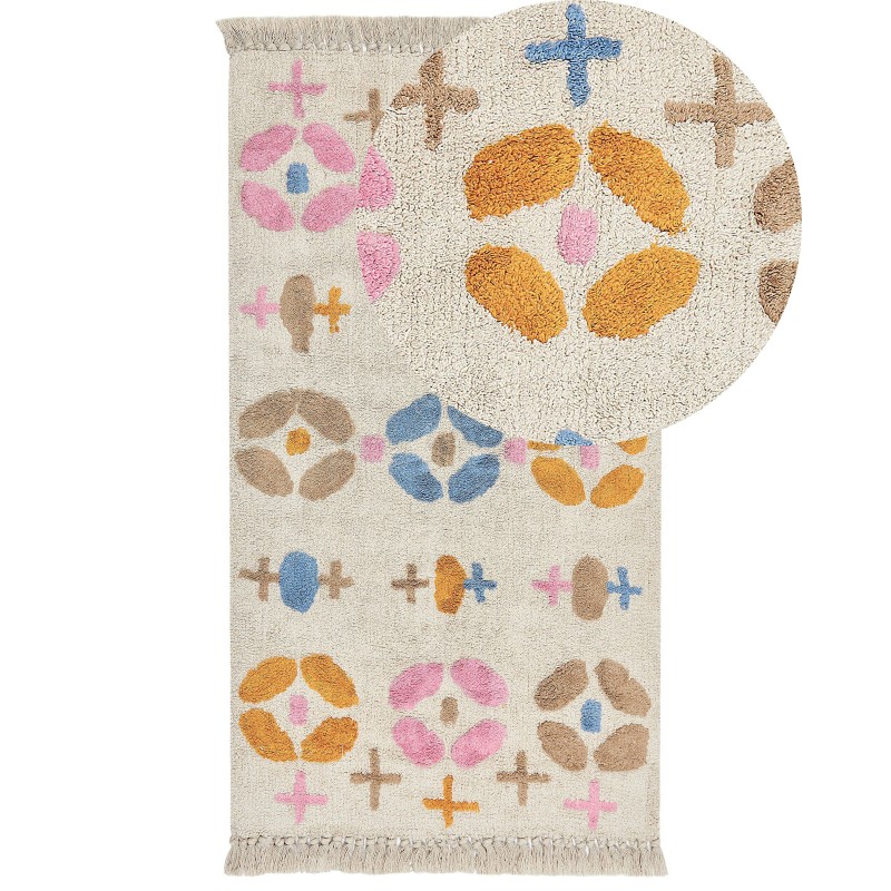 Dywan bawełniany 80 x 150 cm wielokolorowy DARAN