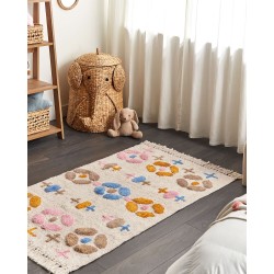 Dywan bawełniany 80 x 150 cm wielokolorowy DARAN