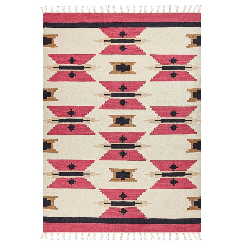 Dywan bawełniany kilim 200 x 300 cm wielokolorowy GARNI