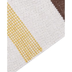 Dywan bawełniany 80 x 150 cm brązowo-beżowy HISARLI