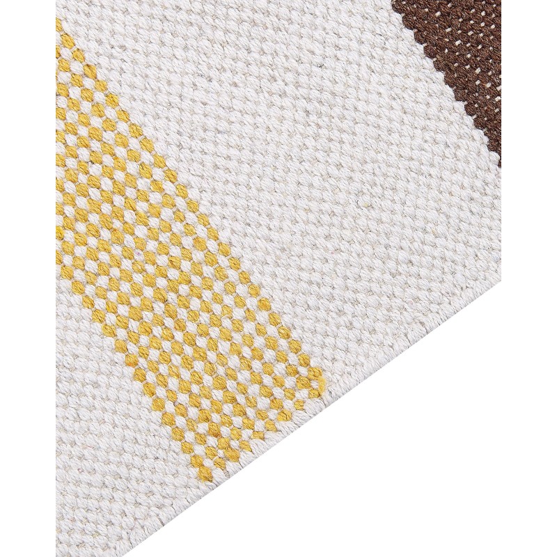 Dywan bawełniany 80 x 150 cm brązowo-beżowy HISARLI