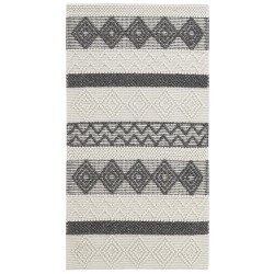 Dywan wełniany 80 x 150 cm beżowo-szary DAVUTLAR