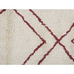 Dywan bawełniany 140 x 200 cm biało-czerwony KENITRA