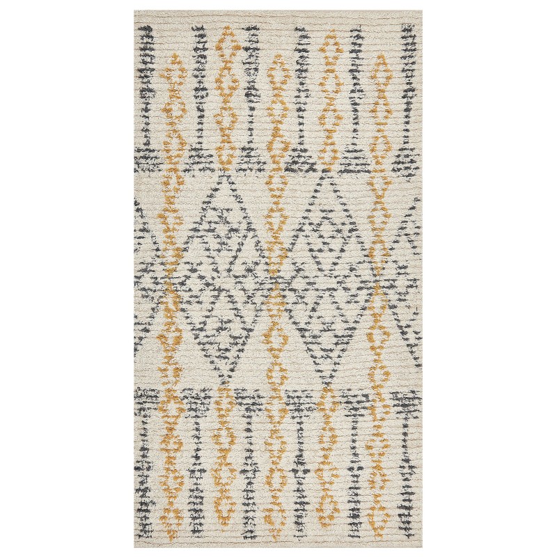 Dywan bawełniany 80 x 150 cm beżowo-żółty KADAPA
