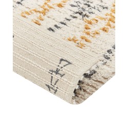 Dywan bawełniany 80 x 150 cm beżowo-żółty KADAPA