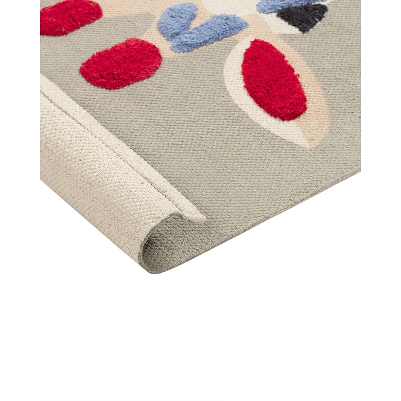 Dywan dziecięcy bawełniany motyw żyrafy 80 x 150 cm wielokolorowy SAKUBO