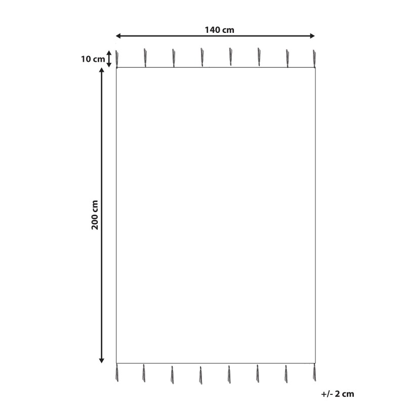 Dywan shaggy bawełniany 140 x 200 cm czarny BITLIS