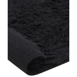Dywan shaggy bawełniany 140 x 200 cm czarny BITLIS