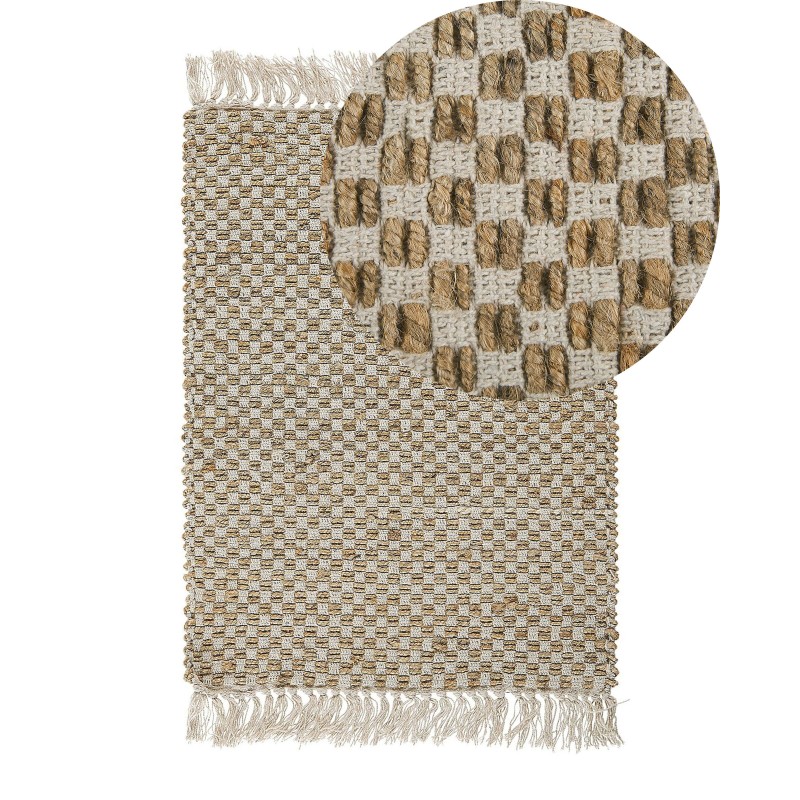 Dywan z juty 50 x 80 cm beżowy ZERDALI