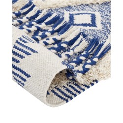 Dywan bawełniany 140 x 200 cm beżowo-niebieski MANAVGAT