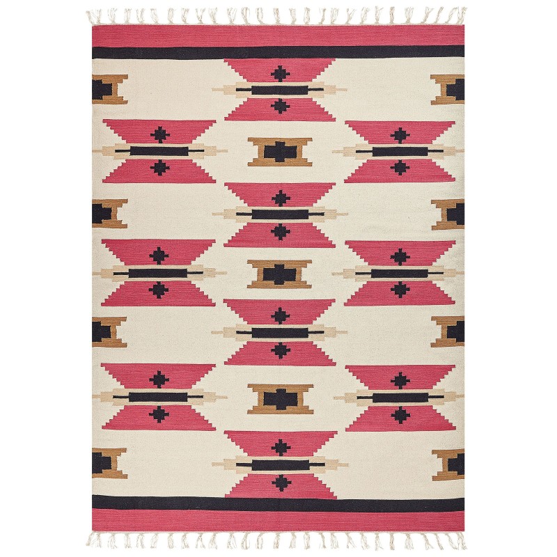 Dywan bawełniany kilim 160 x 230 cm wielokolorowy GARNI