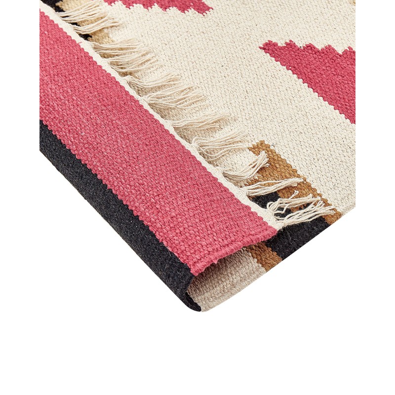 Dywan bawełniany kilim 160 x 230 cm wielokolorowy GARNI