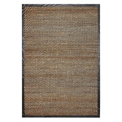 Dywan z juty 140 x 200 cm czarno-beżowy GERCE