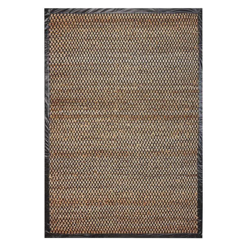Dywan z juty 140 x 200 cm czarno-beżowy GERCE