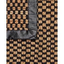 Dywan z juty 140 x 200 cm czarno-beżowy GERCE