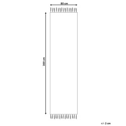 Dywan bawełniany kilim 80 x 300 cm wielokolorowy MARGARA
