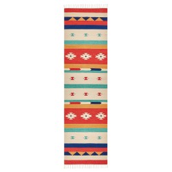Dywan bawełniany kilim 80 x 300 cm wielokolorowy MARGARA